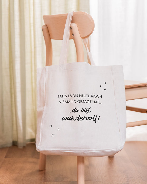 Du bist wundervoll - VS" Stofftasche