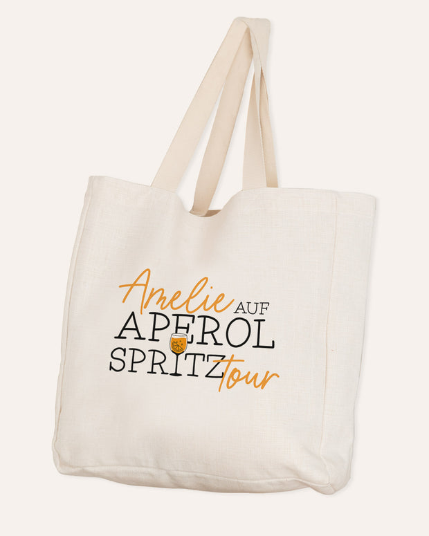 Motiv: Auf Aperol Spritztour - VS" Stofftasche