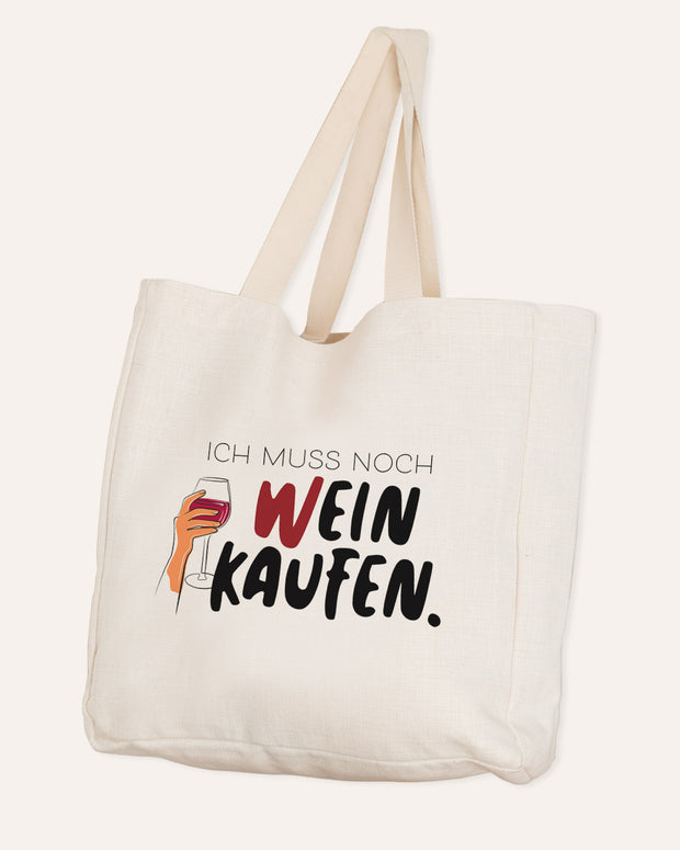 Weinkaufen - Stofftasche