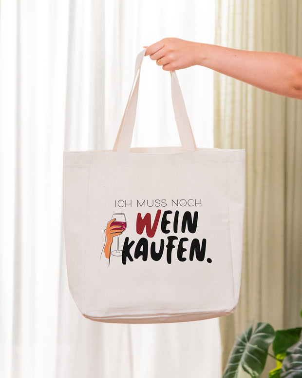 Weinkaufen - Stofftasche