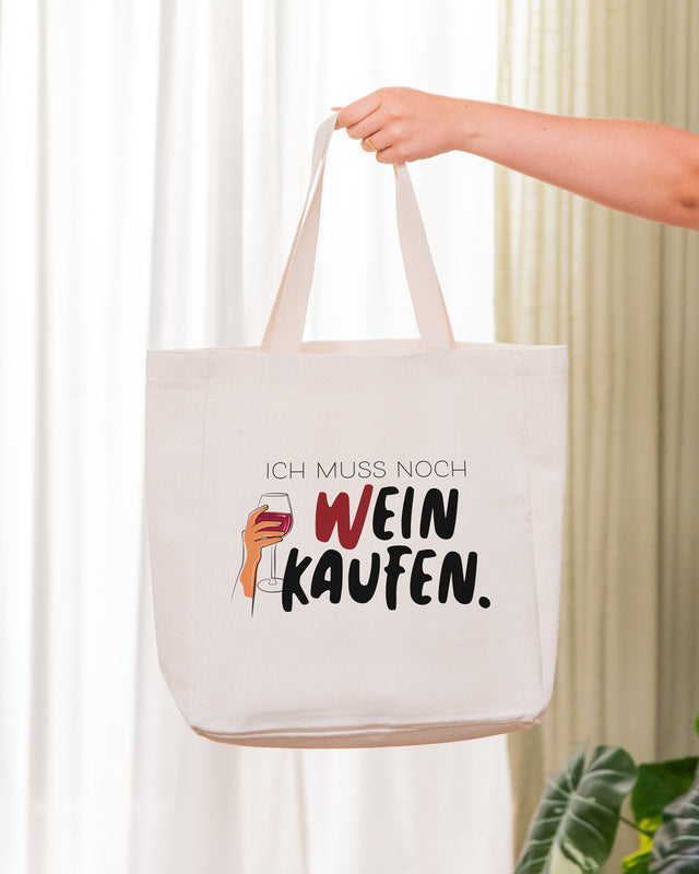 Weinkaufen - Stofftasche