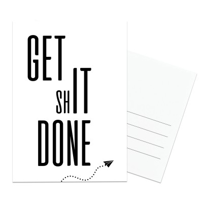 Get ShIT done - Postkarte von Lieblingskollegen