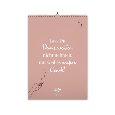 Liebe lieber Dich - Wandkalender 2023 - Achtsamkeitskalender 2023 