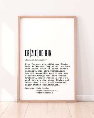 personalisiertes Poster Erzieherin - Definition Erzieherin 