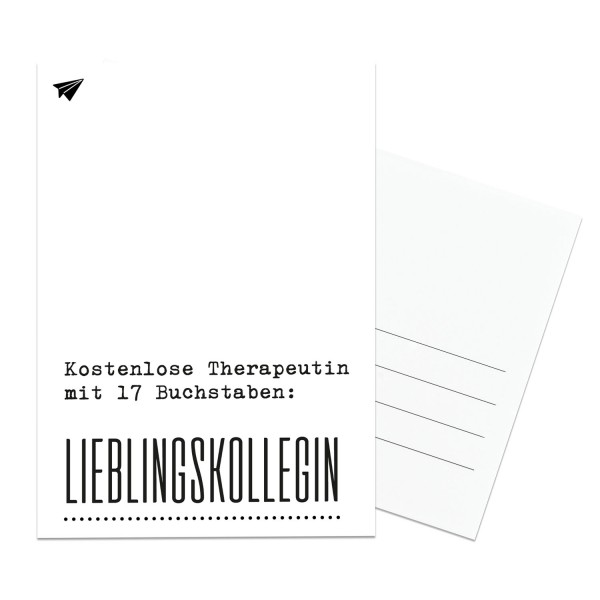 Kostenlose Therapeutin - Postkarte