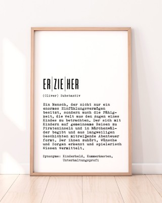 Definition Erzieher - Poster