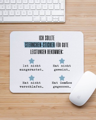 Sternchen-Sticker für gute Leistungen - Mousepad