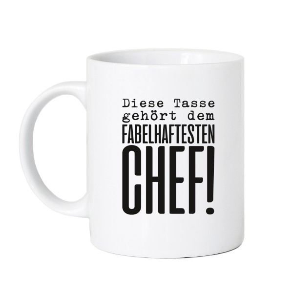 Fabelhaftester Chef! - personalisierbare Tasse