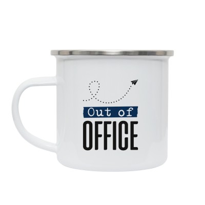 Out of Office - Emaille Tasse