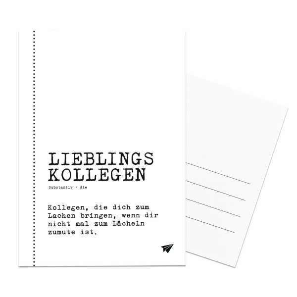Definition Lieblingskollegen - Postkarte